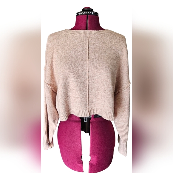 Topshop Soft Knit Cowl Neck Dusty Pink Blush Sweater - Picture 1 of 10